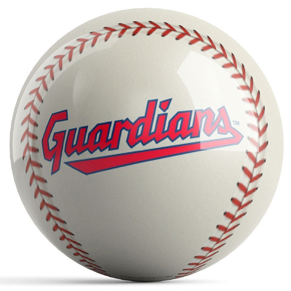 OTB MLB Cleveland Guardians Baseball Design Bowling Ball