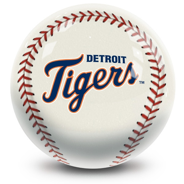 OTB MLB Detroit Tigers Baseball Design Bowling Ball