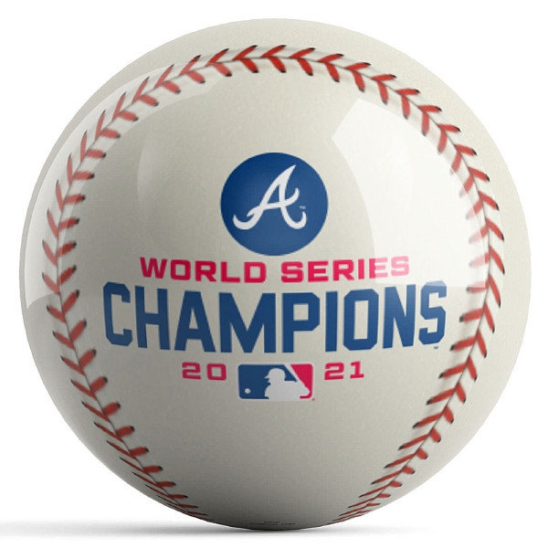 OTB MLB 2021 World Series Champion Atlanta Braves Baseball Design Bowling Ball