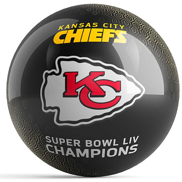 OTB NFL Super Bowl LIV Champion Kansas City Chiefs Design 1 Bowling Ball