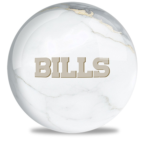 OTB NFL Buffalo Bills White Marble Bowling Ball