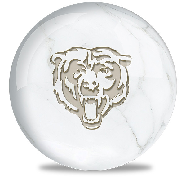 OTB NFL Chicago Bears White Marble Bowling Ball