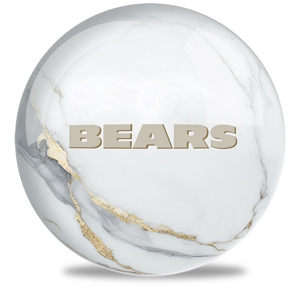 OTB NFL Chicago Bears White Marble Bowling Ball