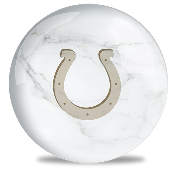 OTB NFL Indianapolis Colts White Marble Bowling Ball