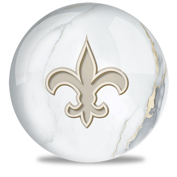 OTB NFL New Orleans Saints White Marble Bowling Ball