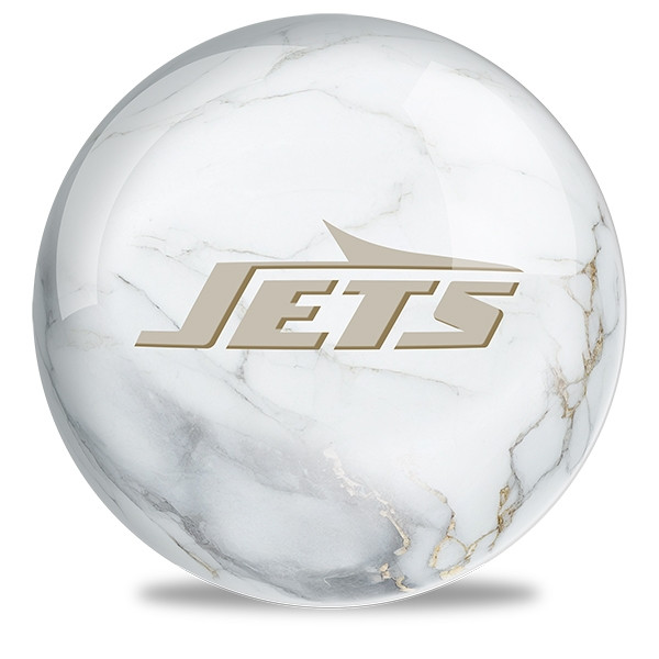 OTB NFL New York Jets White Marble Bowling Ball