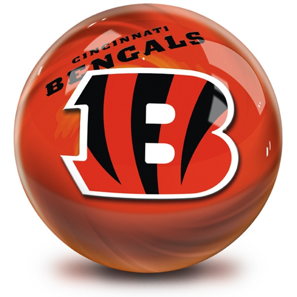 OTB NFL Cincinnati Bengals Helmet Swirl Bowling Ball