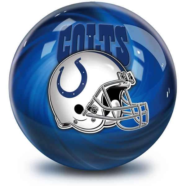 OTB NFL Indianapolis Colts Helmet Swirl Bowling Ball