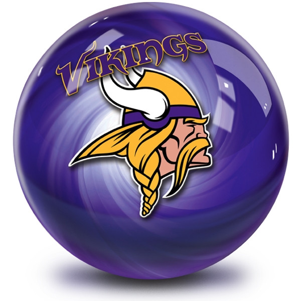OTB NFL Minnesota Vikings Helmet Swirl Bowling Ball