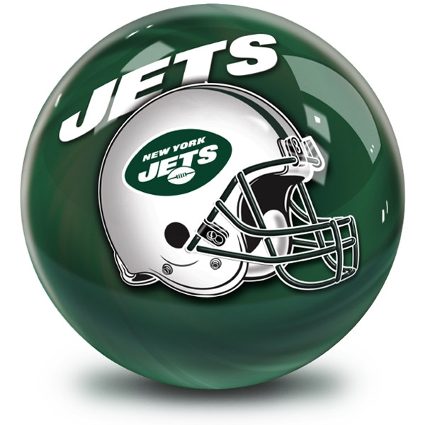 OTB NFL New York Jets Helmet Swirl Bowling Ball
