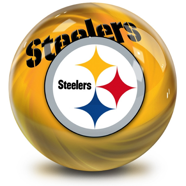 OTB NFL Pittsburgh Steelers Helmet Swirl Bowling Ball
