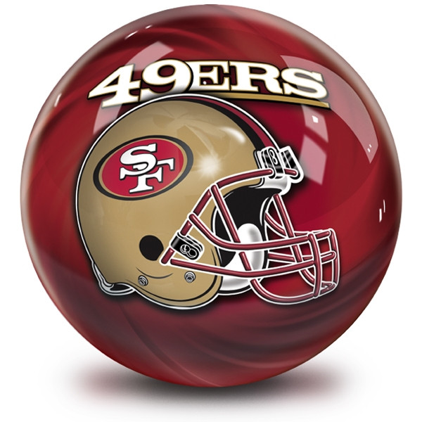 OTB NFL San Francisco 49ers Helmet Swirl Bowling Ball