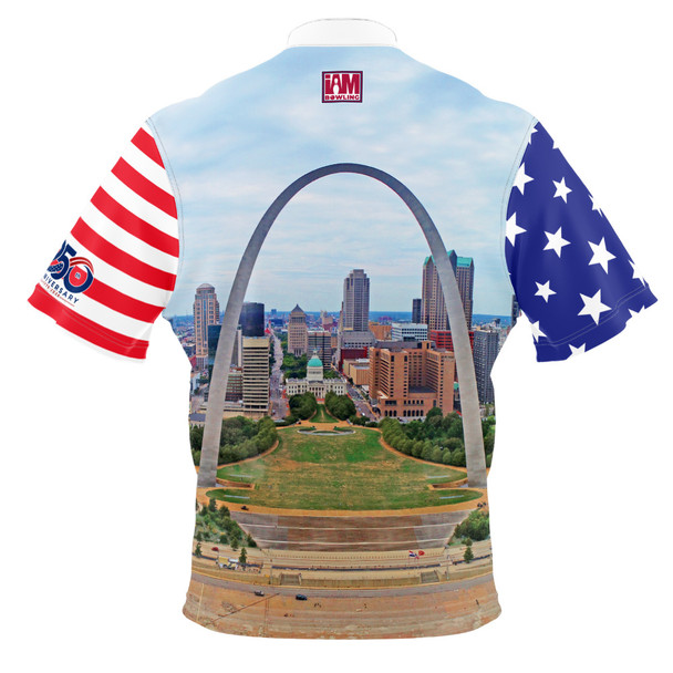 Build Your Own USA 250 Gateway Arch Bowling Jersey