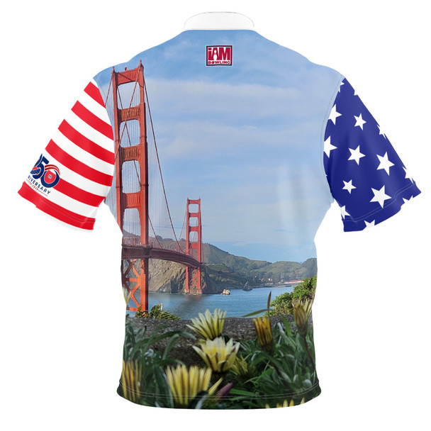 Build Your Own USA 250 Golden Gate Bridge Bowling Jersey