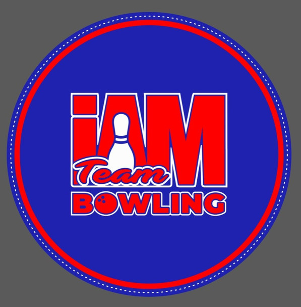 Team I AM Bowling™ Blue-Red with White Trim Rubber Backed Shammy - LIMITED EDITION