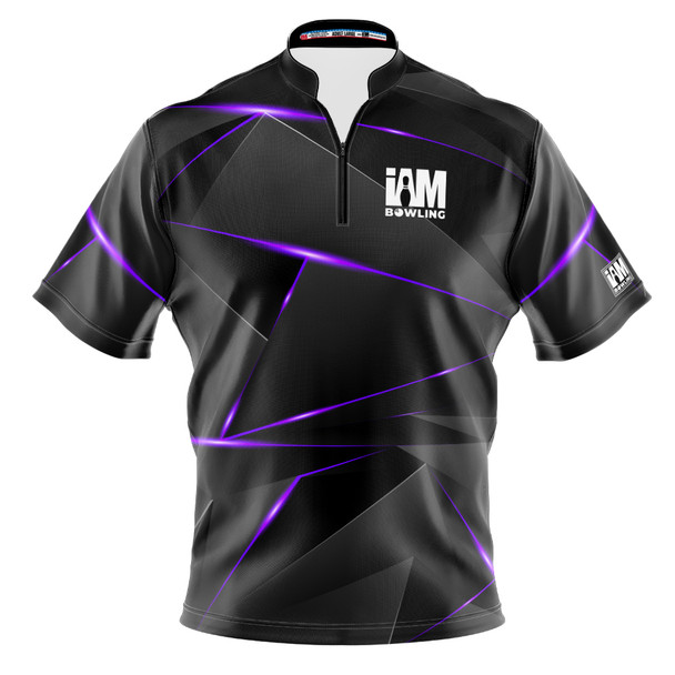 READY-2-SHIP I AM Bowling™ Left Chest Violet Fragments Bowling Jersey