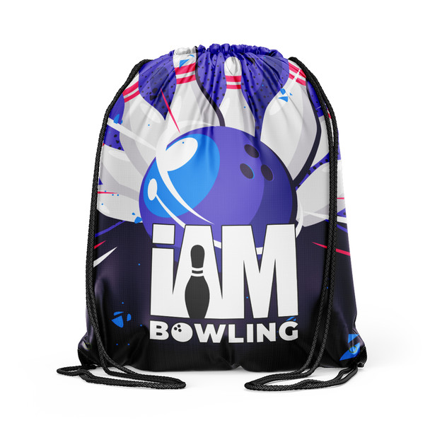 Blue Strike Zone Drawstring Backpack