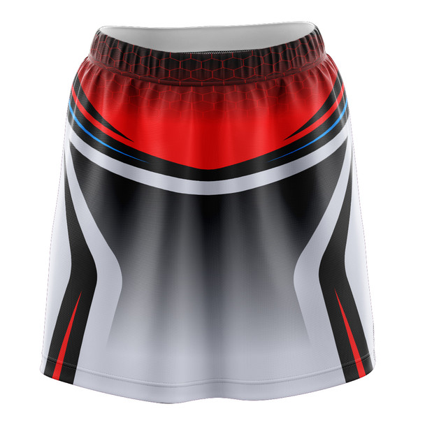 Red Over Gray Colorblock Skirt