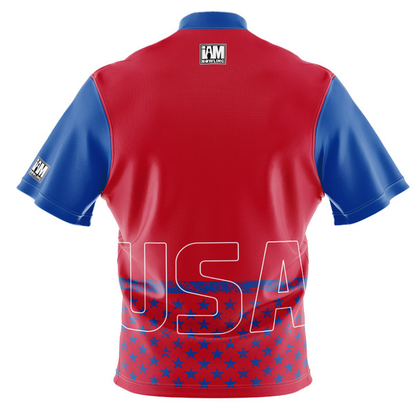 READY-2-SHIP I AM Bowling™ Full Front Patriot's Crest Bowling Jersey