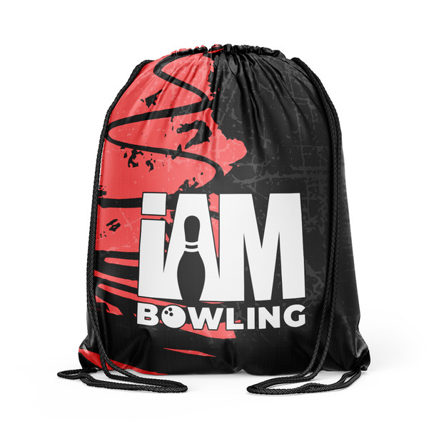Coral Splatter Drawstring Backpack