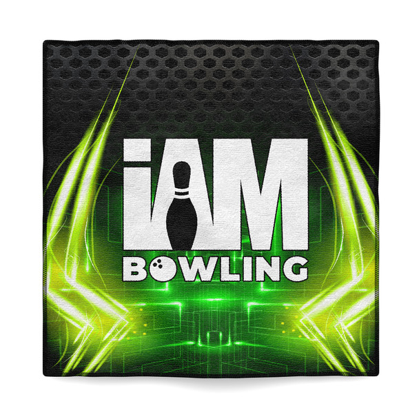 Green Neon Matrix Microfiber Towel