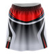 Red Over Gray Colorblock Skirt
