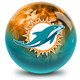 OTB NFL Miami Dolphins On Fire Bowling Ball