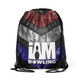 Patriotic Hex & Stripe Fusion Drawstring Backpack