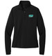 Storm Teal Logo with White Outline Women's Stretch 1/2-Zip Pullover Jacket