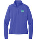 Storm Teal Logo with White Outline Women's Stretch 1/2-Zip Pullover Jacket