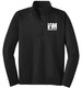I AM Bowling™ White Logo Men's Stretch 1/2-Zip Pullover Jacket