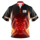 Express Red Neon Matrix Bowling Jersey