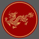Red & Gold Chinese Dragon Rubber Backed Shammy