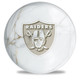 OTB NFL Las Vegas Raiders White Marble Bowling Ball