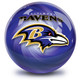 OTB NFL Baltimore Ravens Helmet Swirl Bowling Ball