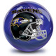 OTB NFL Baltimore Ravens Helmet Swirl Bowling Ball
