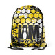 Yellow Bubblegrid Drawstring Backpack