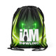 Green Neon Matrix Drawstring Backpack
