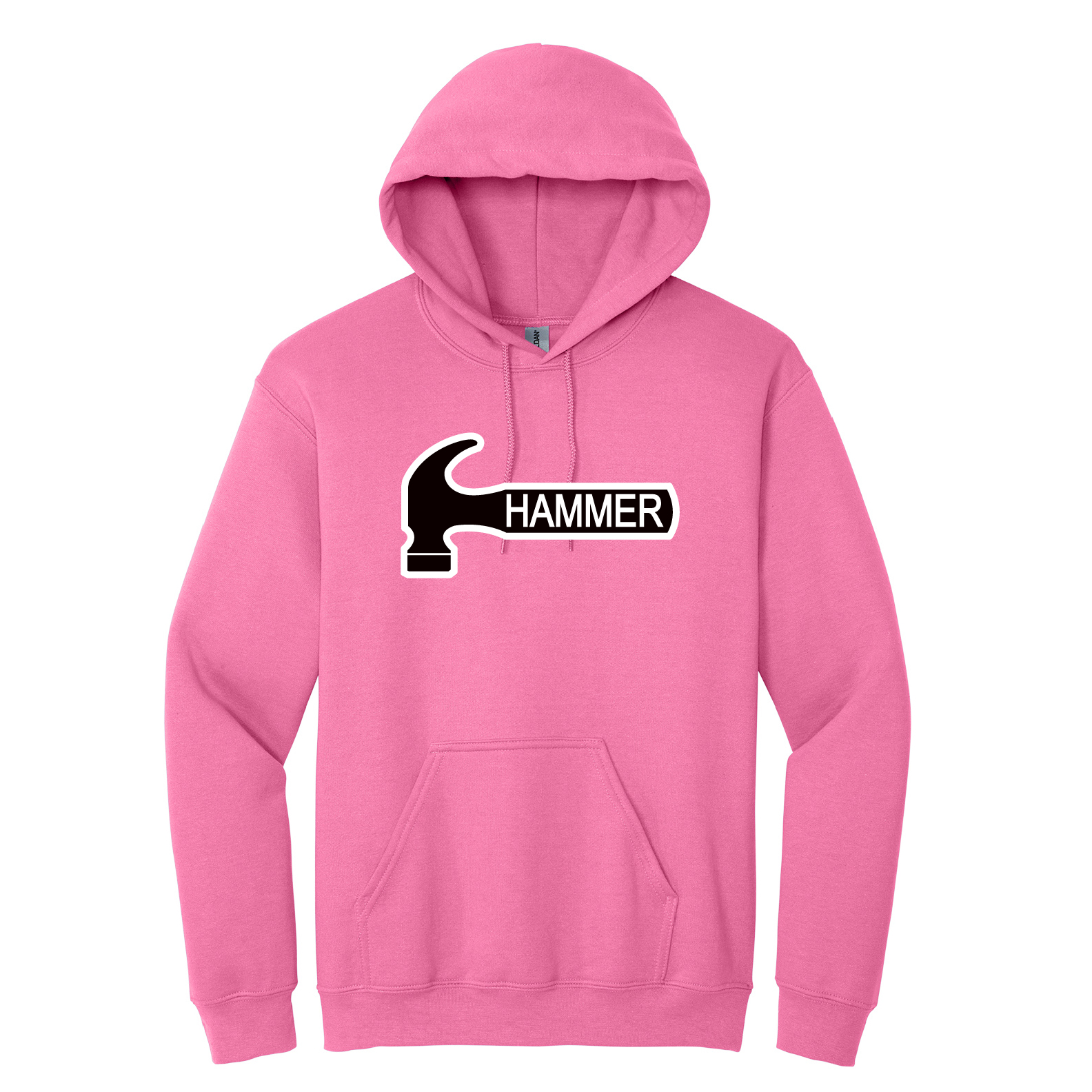 Hammer Pink Hoodie Black Logo White Stroke hammer-pink-hoodie-black-logo-white-stroke