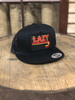 Lazy J Ranchwear Black & Black Fire J Patch Cap