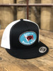 Lazy J Ranch Wear Black & White Original Snapback Patch Cap Hat - BLKWHT4J