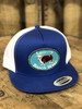 Lazy J Ranch Wear Blue & White  Original Snapback Patch Cap Hat - BLUEWHT4J