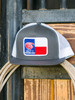 Lazy J Ranch Wear Grey & White 4" Texas Flag Elevation Cap Hat - GRYWHT4TXELV