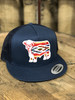 Lazy J Ranch Wear Navy & Navy 4" Serape Bull Cap Hat - NVYNVY4SERP