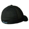 Ariat Men's Black with Turquoise Logo Mesh Side Flex Fit Baseball Patch Cap Hats - 1502301