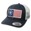 Ariat Men's & Women's USA Flag Patch Navy Mesh Back Snapback Baseball Patch Cap  Hats - 1517603