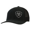 Ariat Men's Western Hat Baseball Cap Mesh Snap Back Flex Fit Logo Black Patch Cap Hats - 1597801