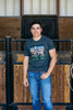 Lazy J Men's Ranch Wear Home Sweet Texas Short Sleeve T-Shirt Tee - Charcoal Grey - HSTCHAR