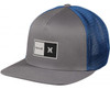 Hurley Men's Natural Mesh Back Snapback Trucker Patch Cap Hats - Light Smoke Grey - CJ6848-086