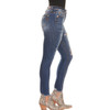 Miss Me Women's Dark Wash Destructed High Rise Cropped Skinny Denim Jeans - H3636S49